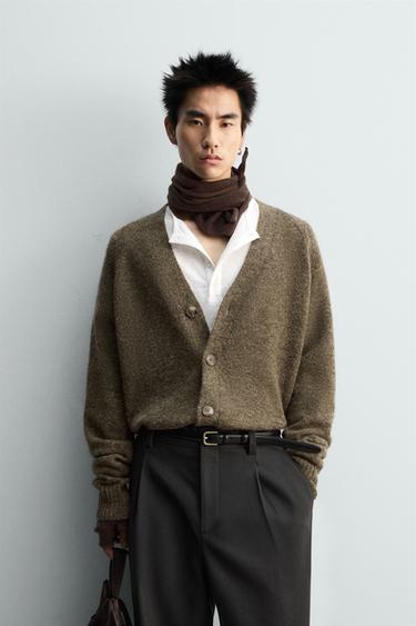 CÁRDIGAN RELAXED FIT LIMITED EDITION - Marrón de Zara