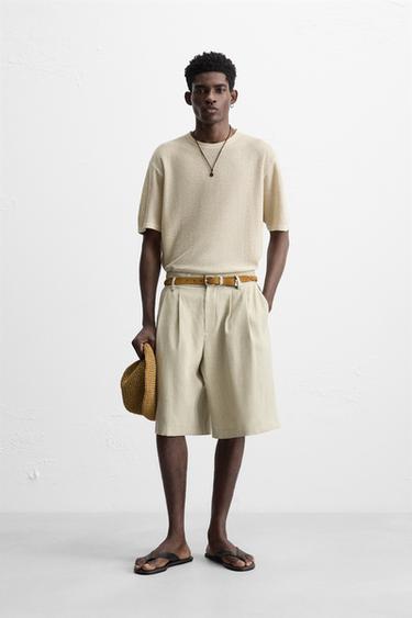 TEXTURED KNIT T-SHIRT - Ecru by Zara