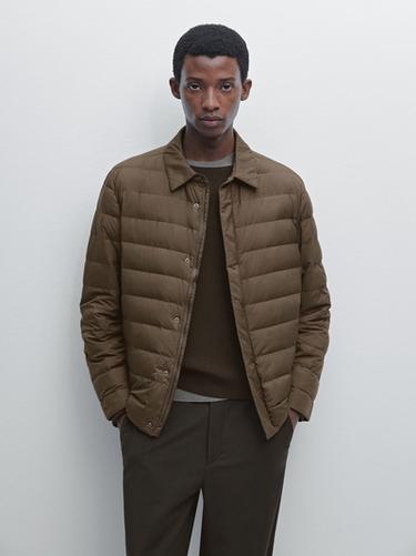 Zara Water-repellent ultra lightweight down blend jacket - Brown