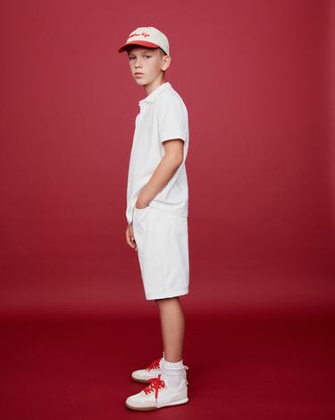 Zara 基本款純色 POLO 衫 - 白色