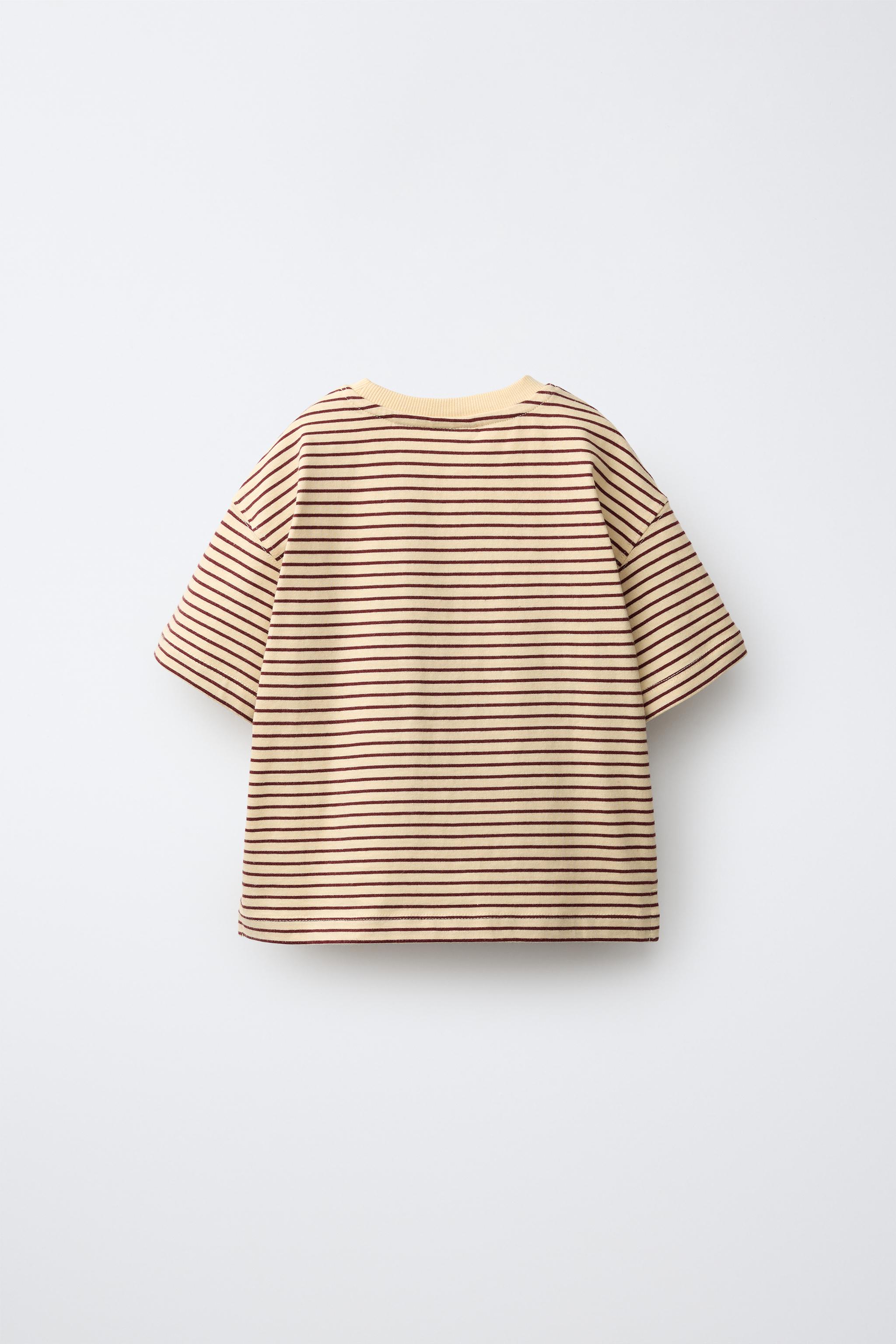 STRIPED T-SHIRT — Dark yellow