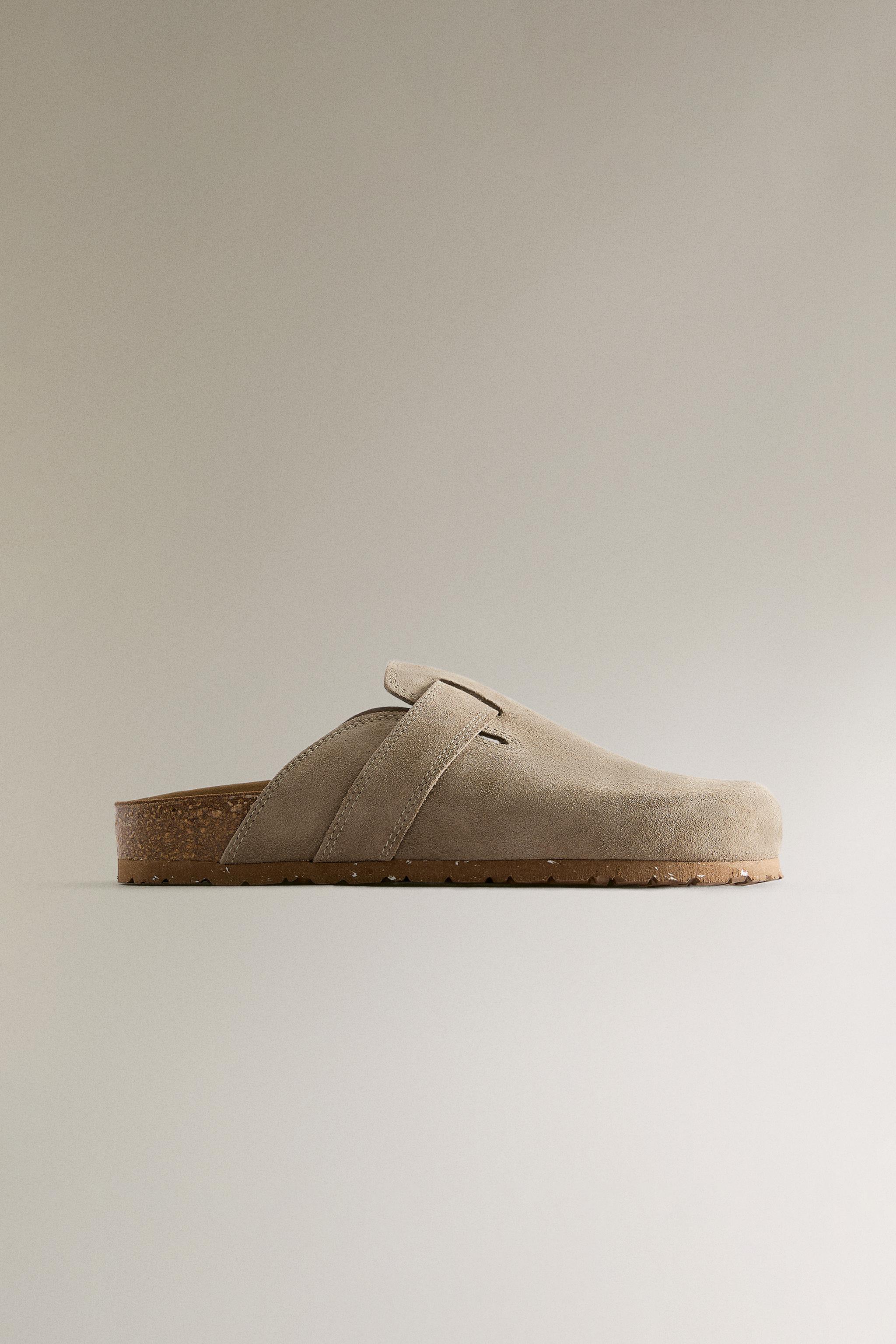 ストラップ レザー クロッグサンダル - グリーン | ZARA Japan