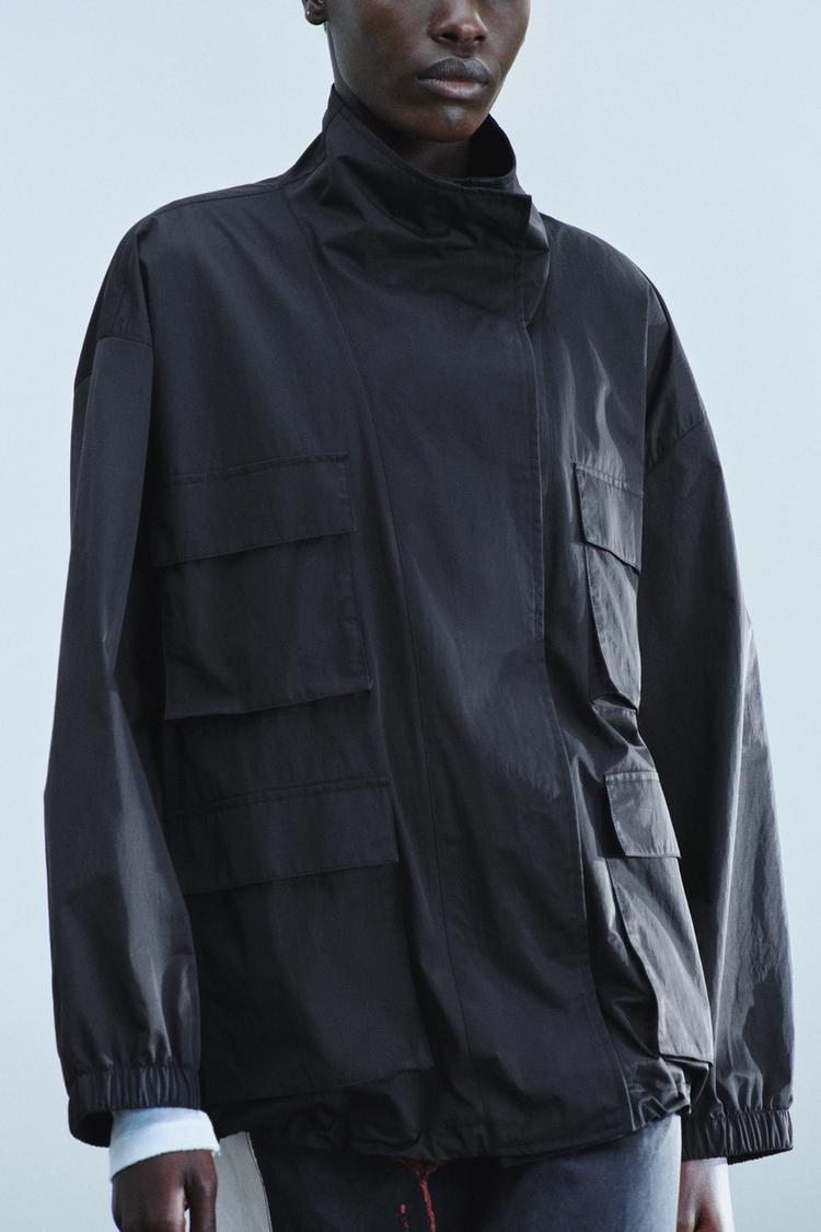 ZW COLLECTION JACKET WITH POCKETS — Black