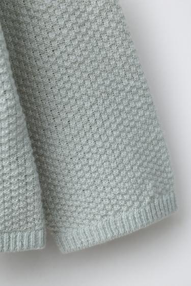 PULL EN MAILLE COL TUNISIEN - Vert pastel de Zara - Image 3