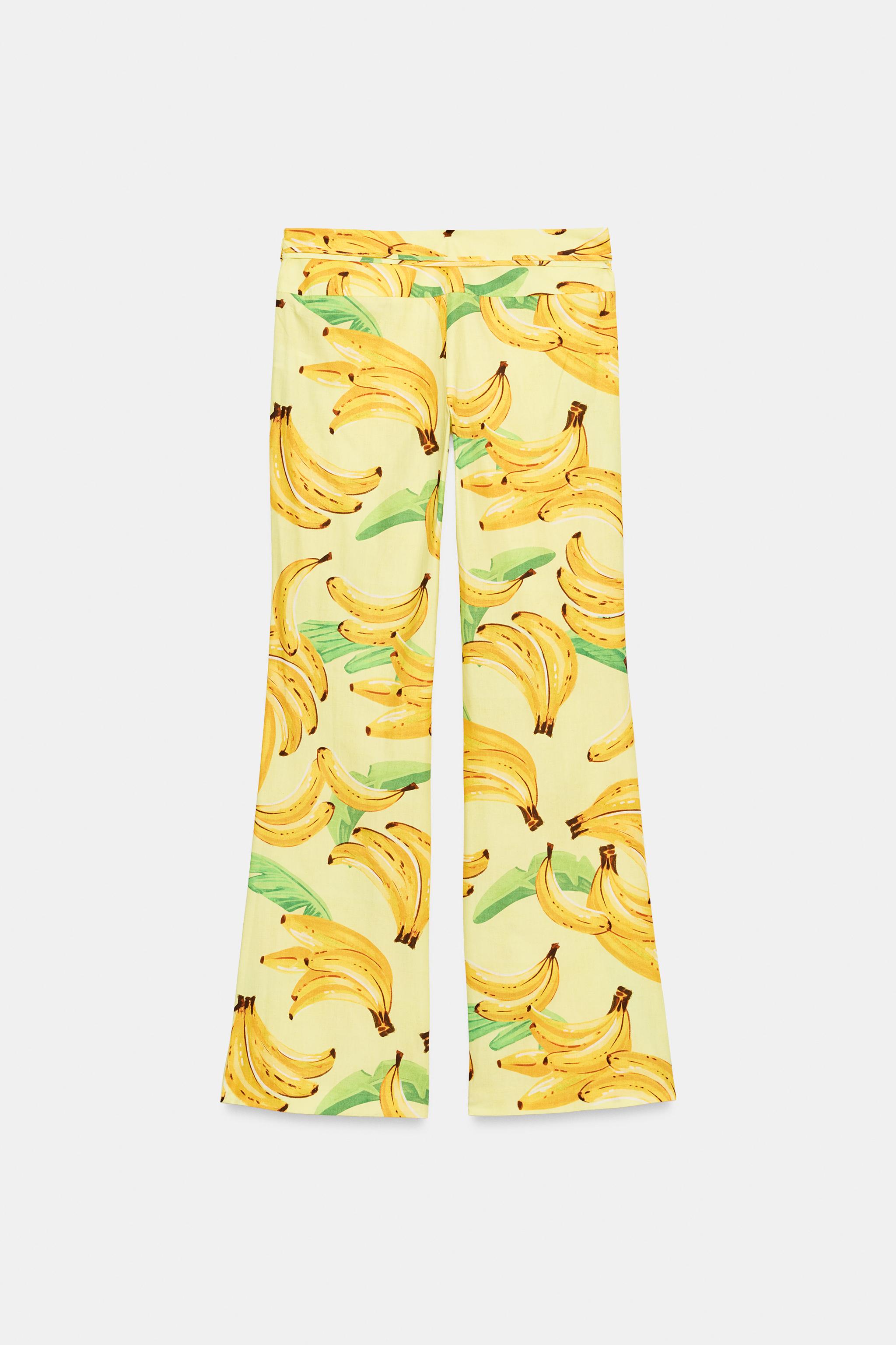 FRUIT PRINT DRAWSTRING PANTS