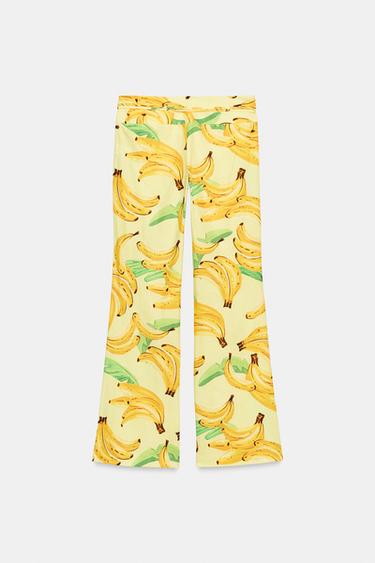 FRUIT-PRINT DRAWSTRING TROUSERS - yellow by Zara - Image 7
