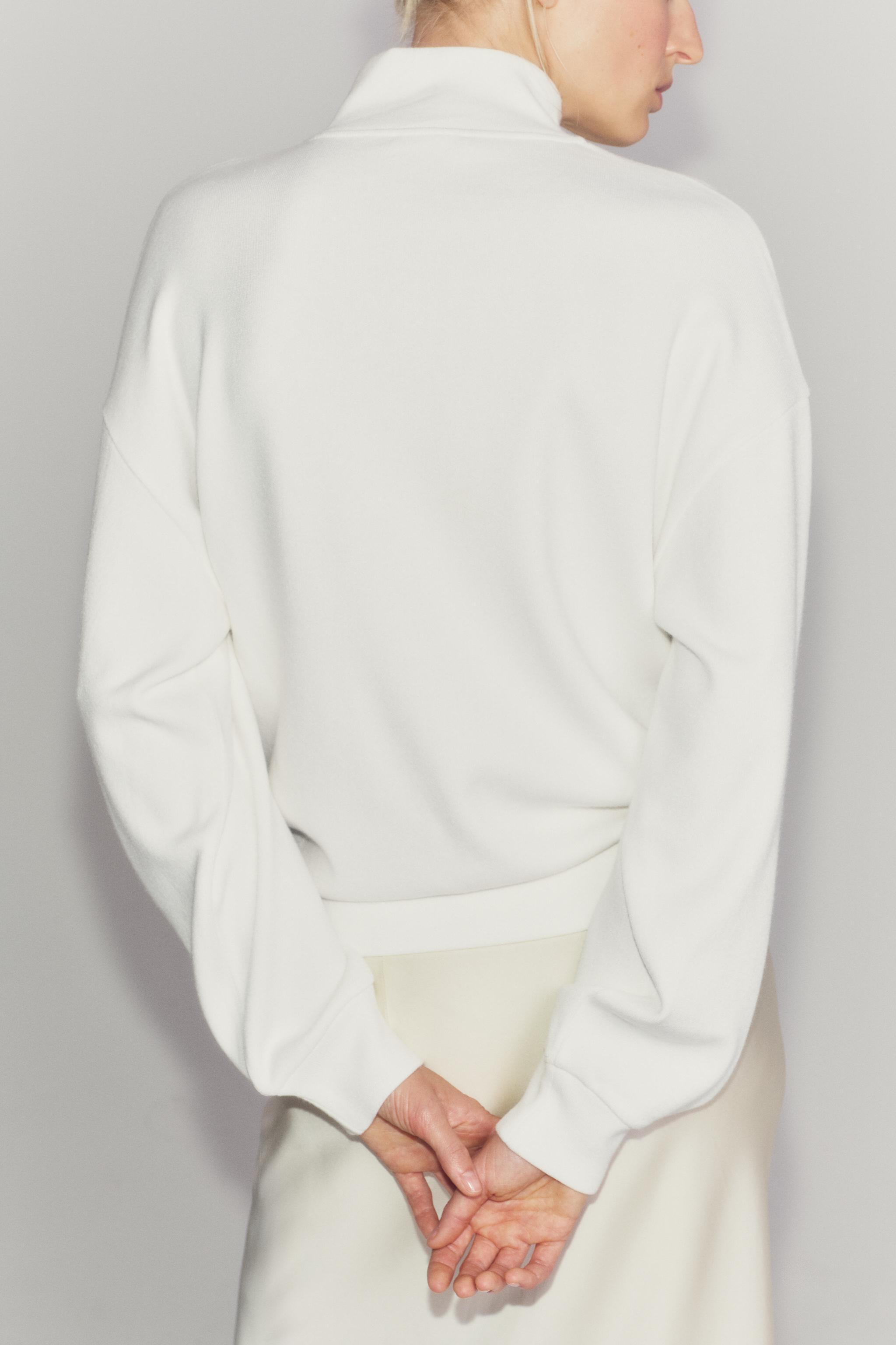 Женские худи Zara ZIP SWEATSHIRT — фото 5