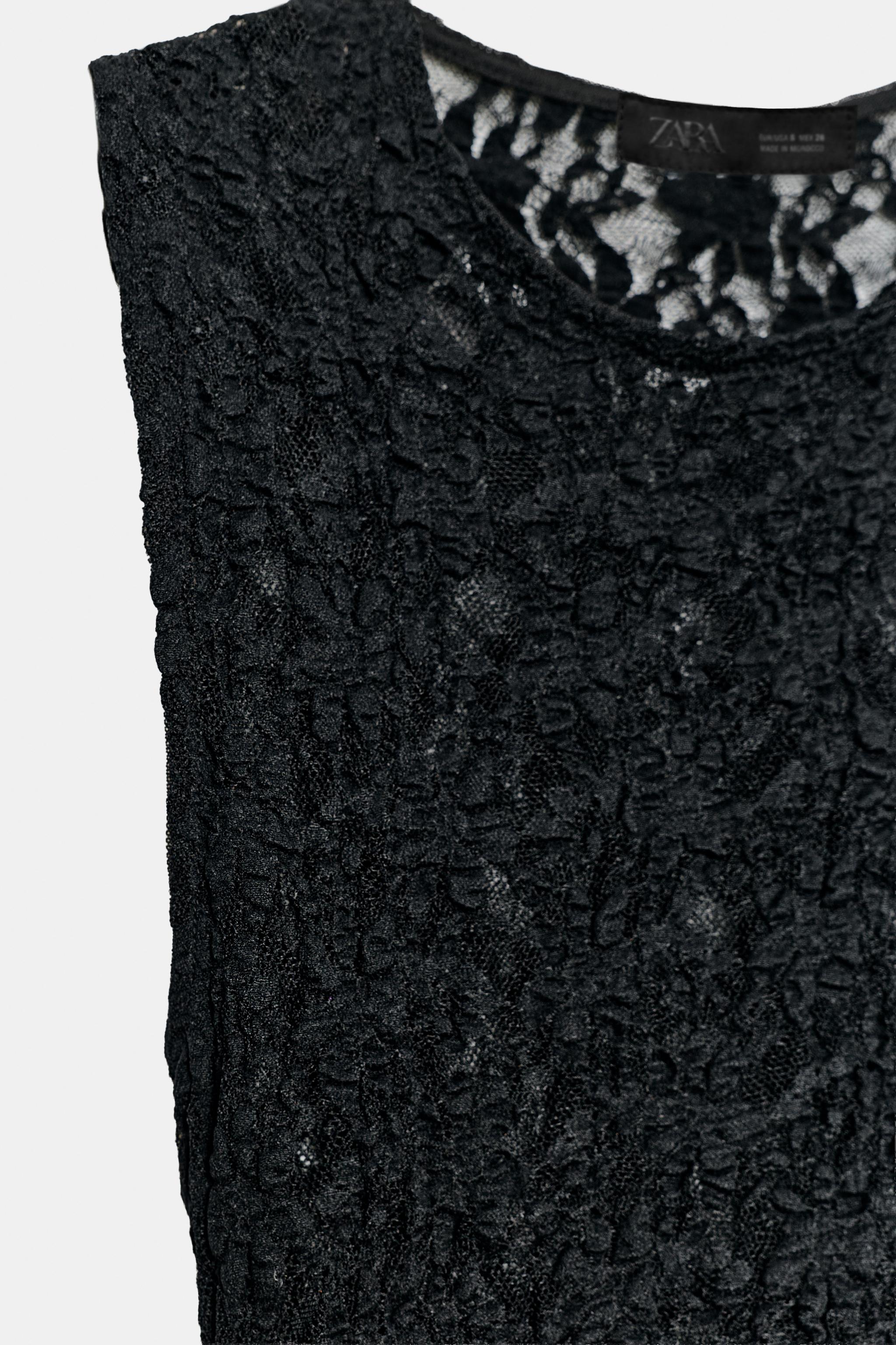 LACE SLEEVELESS TOP - Black | ZARA South Africa