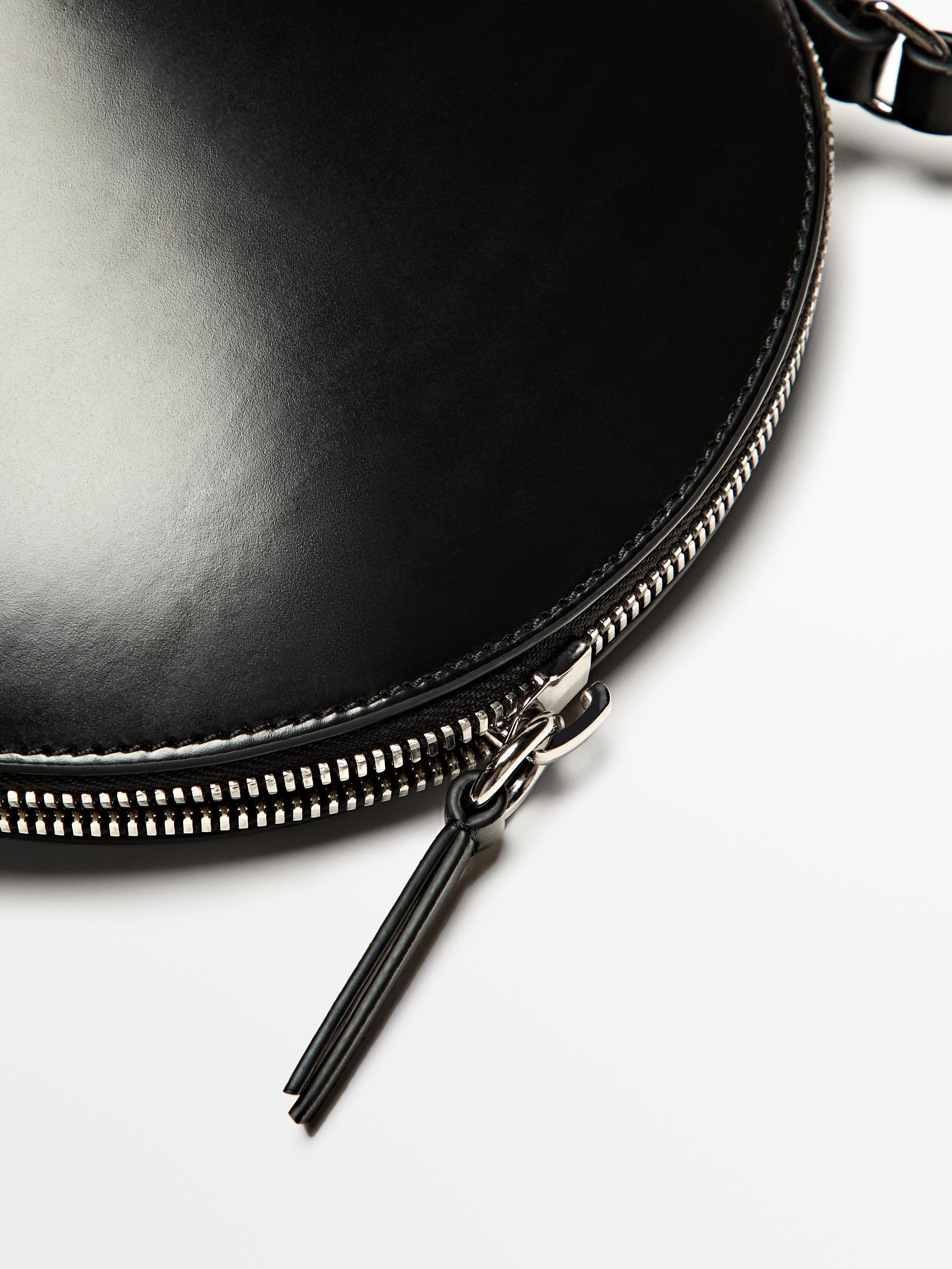 Black round crossbody bag best sale