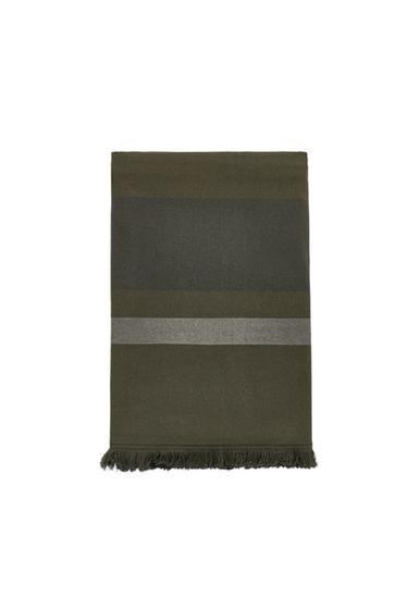 STRIPED BEACH TOWEL - Khaki by Zara