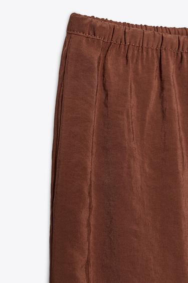 PANTALON FLUIDE ZW COLLECTION - Caramel de Zara - Image 11