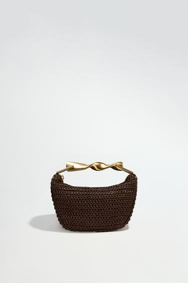 MINI BORSA CON MANICO METALLICO - Testa di moro di Zara