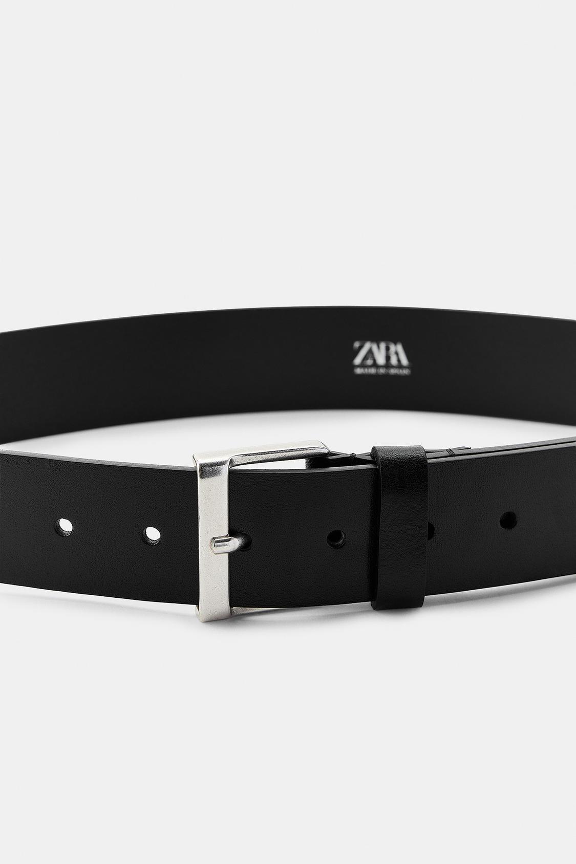 SQUARE BUCKLE LEATHER BELT