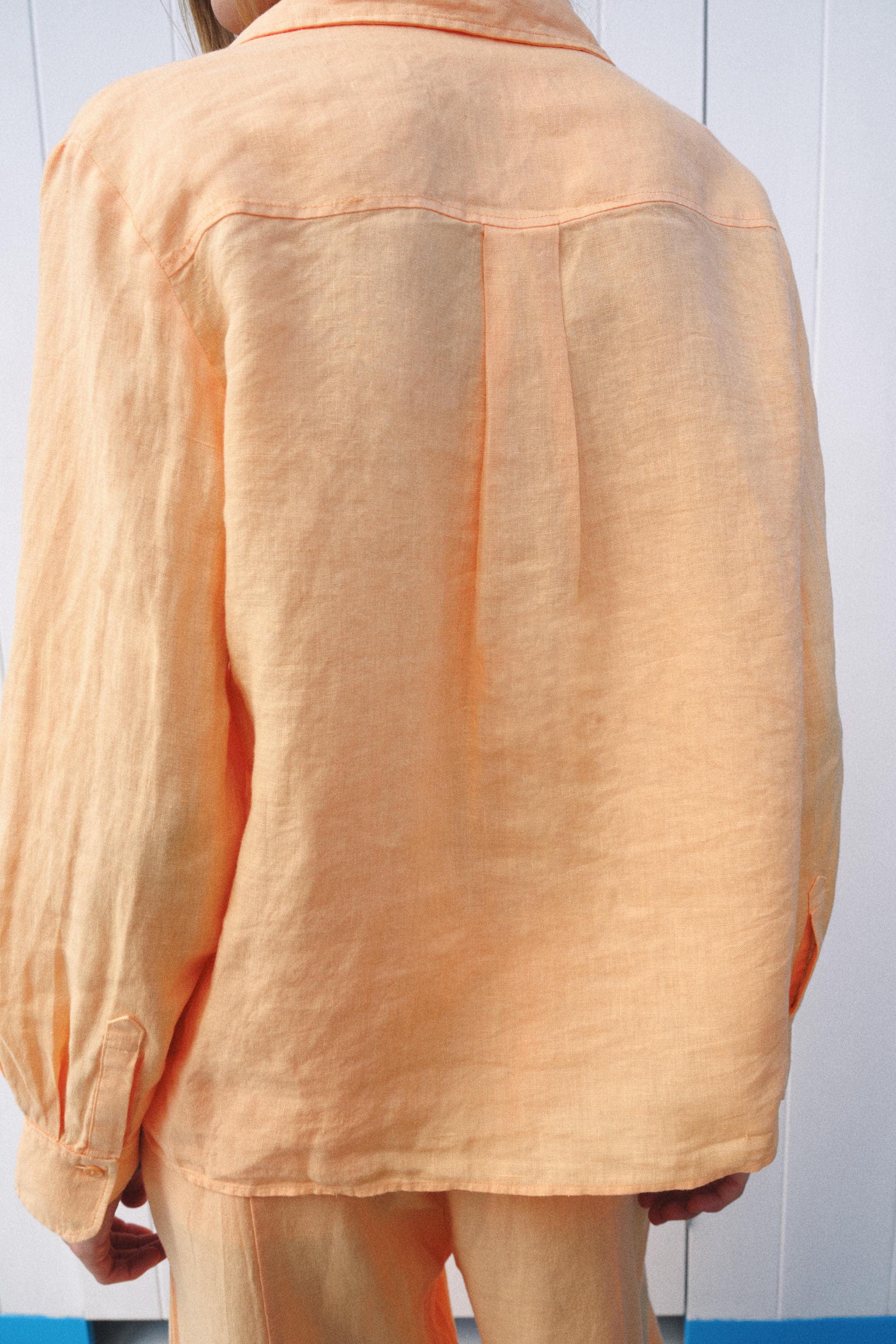 %100 KETEN CEPLİ GÖMLEK ZW COLLECTION - Görsel 3