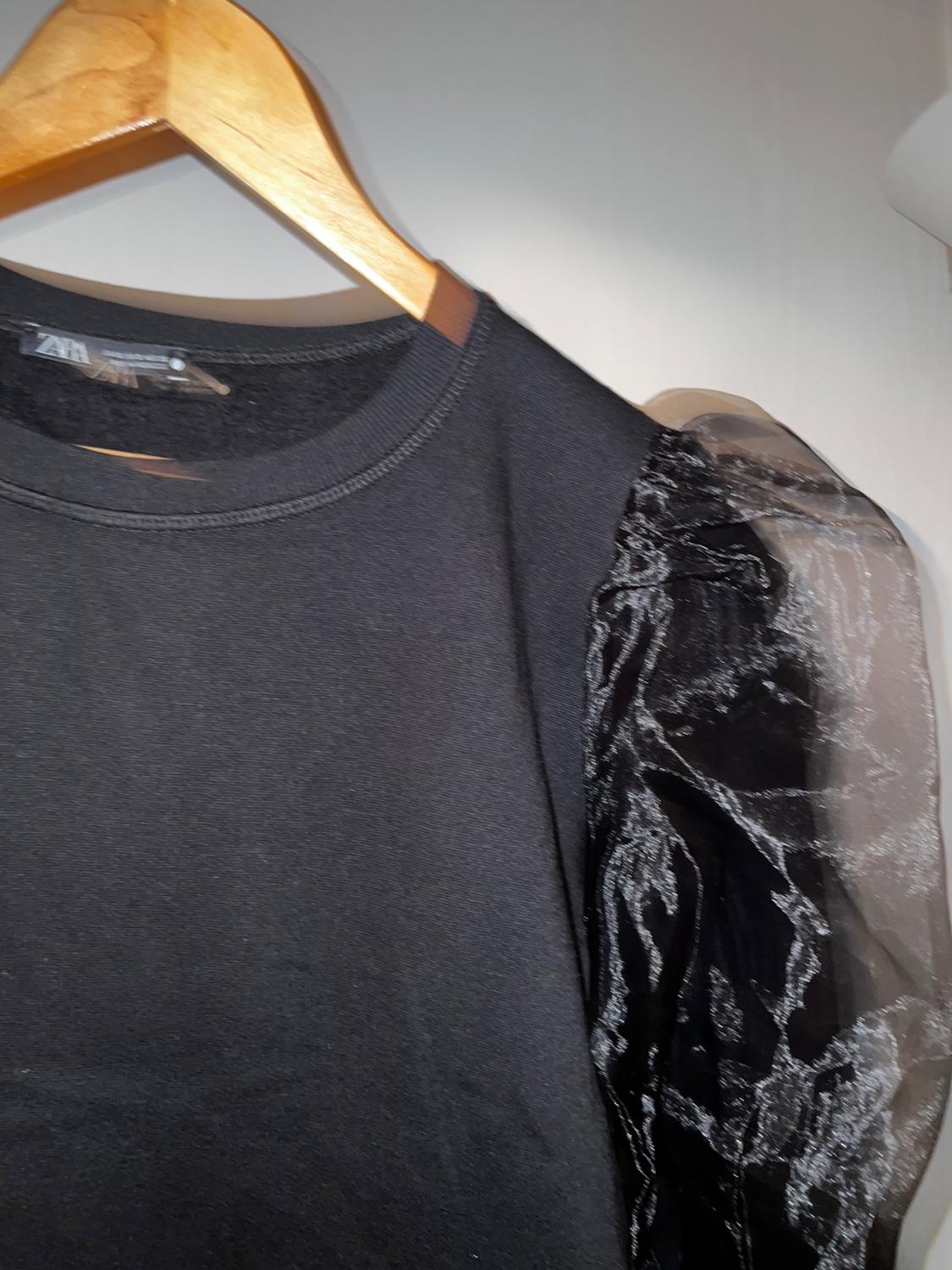 ORGANZA SLEEVE SWEATSHIRT - Image 4