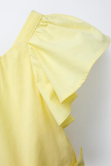 POPLIN DRESS WITH BOWS - Yellow by Zara - Image 2