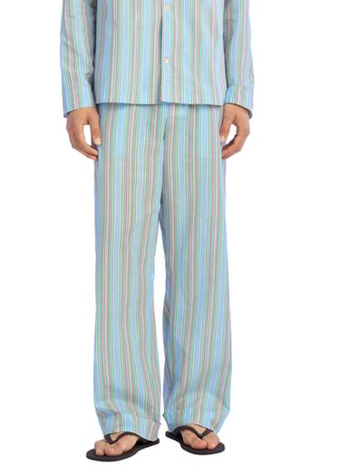 RELAXED FIT STRIPED JACQUARD TROUSERS - Light blue by Zara
