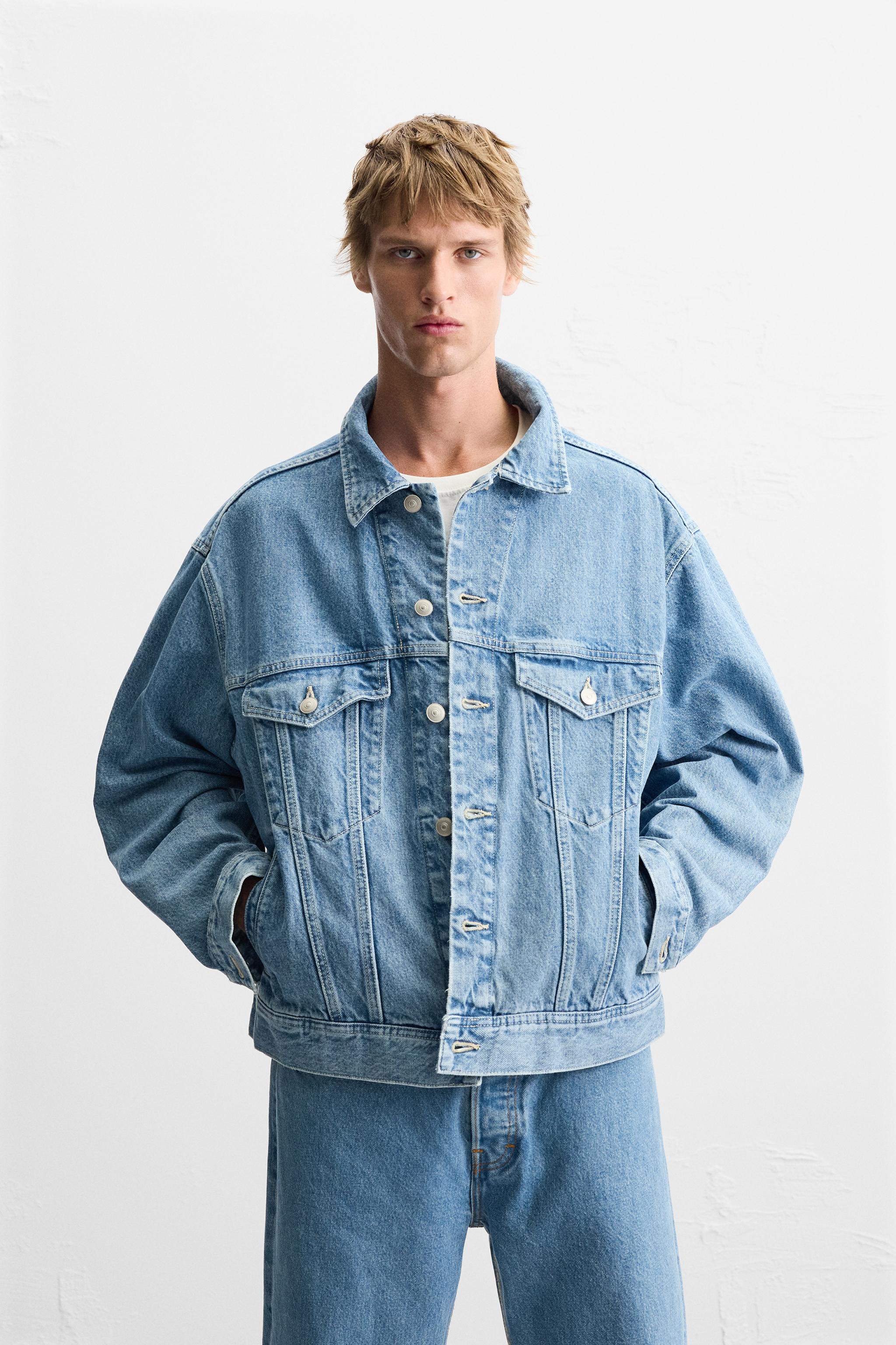 Mens jean jacket zara on sale