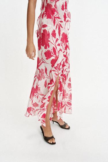 ROBE MI-LONGUE STYLE LINGERIE IMPRIMÉE - 107 de Zara - Image 3