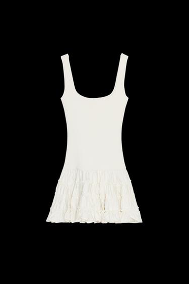 VESTIDO COMBINADO VOLUMEN - Crudo de Zara - Imagen 0