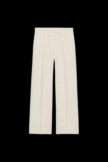 Zara STRIPED WIDE LEG PANTS - striped - Image 0
