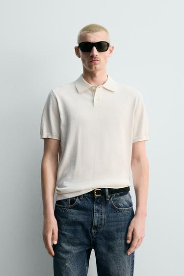 ПОЛО REGULAR FIT — ЭКРЮ от Zara