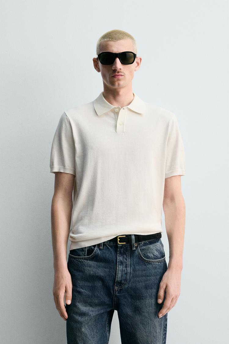 ZARA REGULAR FIT KNIT POLO SHIRT