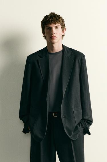VESTE DE COSTUME STRUCTURÉE - Noir de Zara