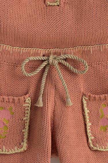 COMBINAISON EN MAILLE À FLEURS BRODÉES POINT DE CROIX ÉDITION LIMITÉE - Tuile de Zara - Image 8