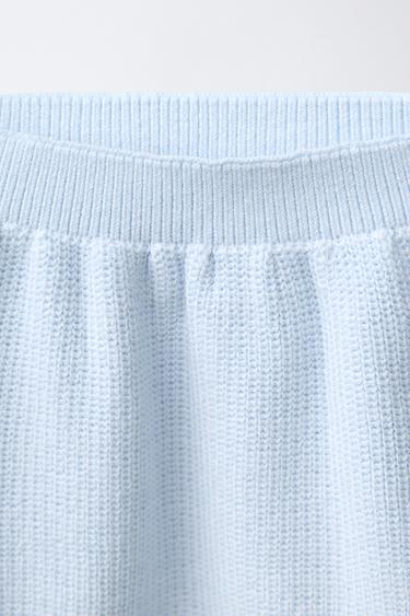 KNIT BLOOMERS WITH POCKET - Light blue by Zara - Image 2