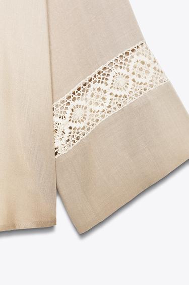 CHEMISE MANCHES BRODÉES - Sable de Zara - Image 6