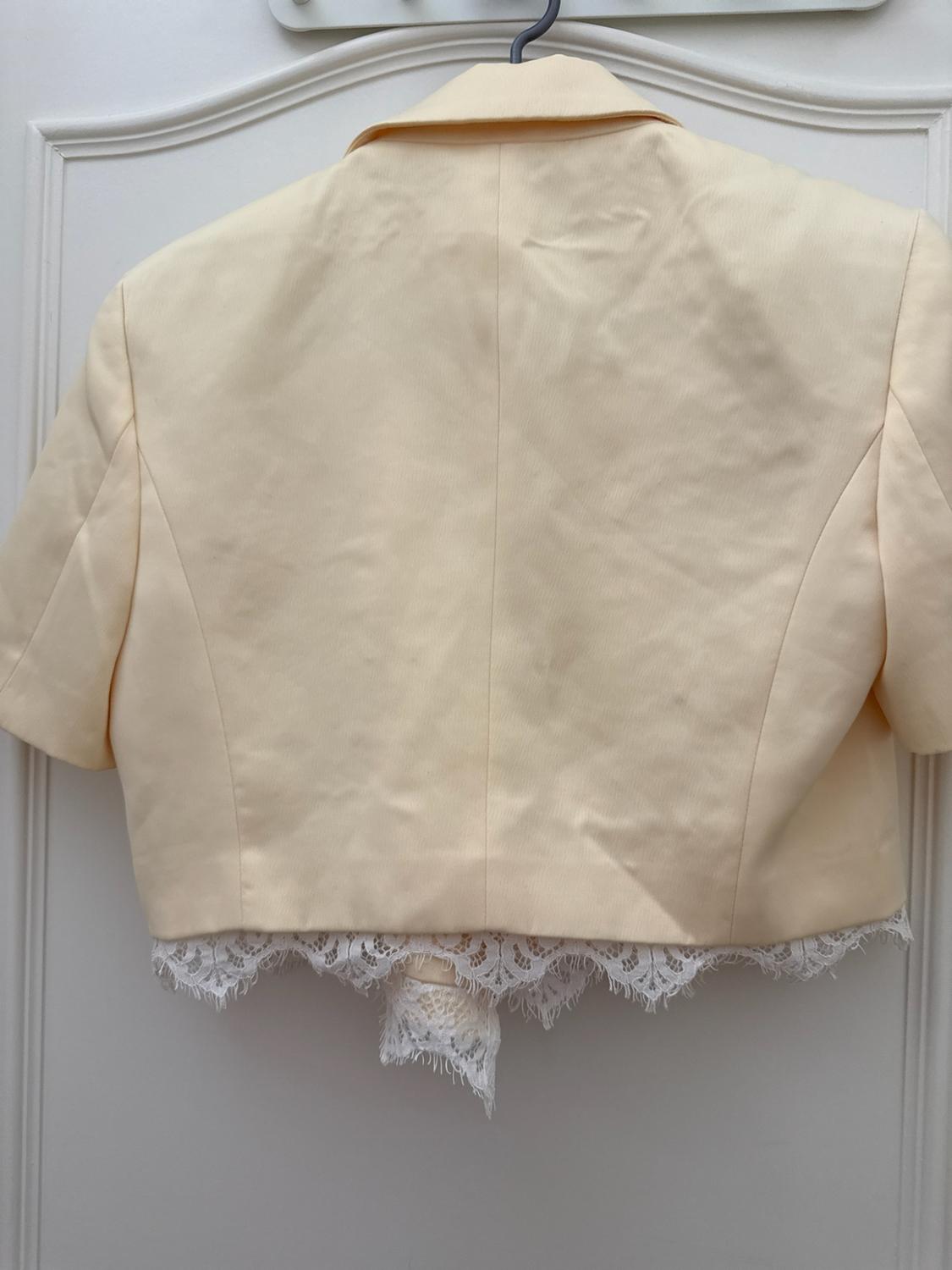 LACE TRIM CROPPED BLAZER - Image 5
