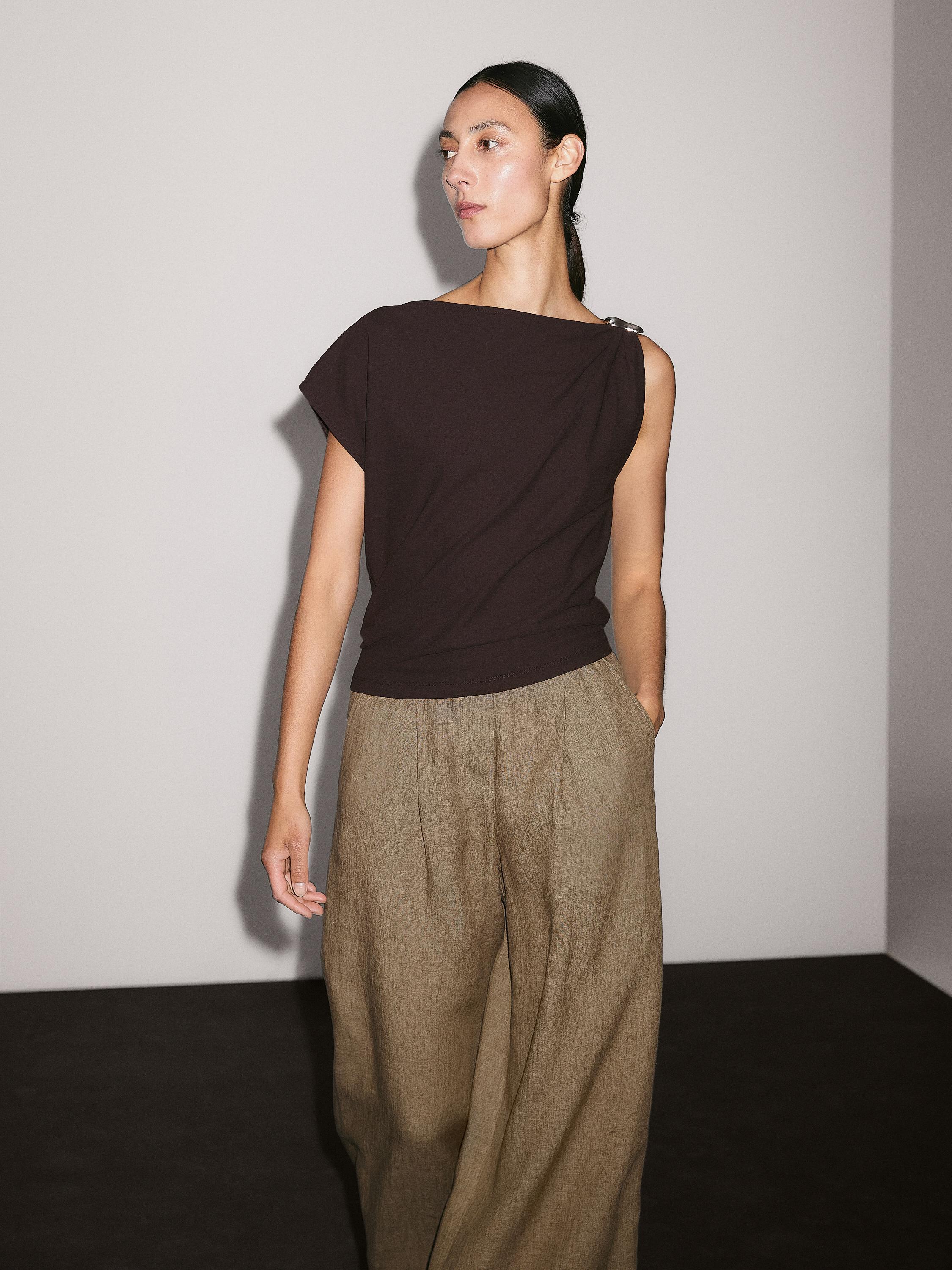 Flowing 100% linen trousers