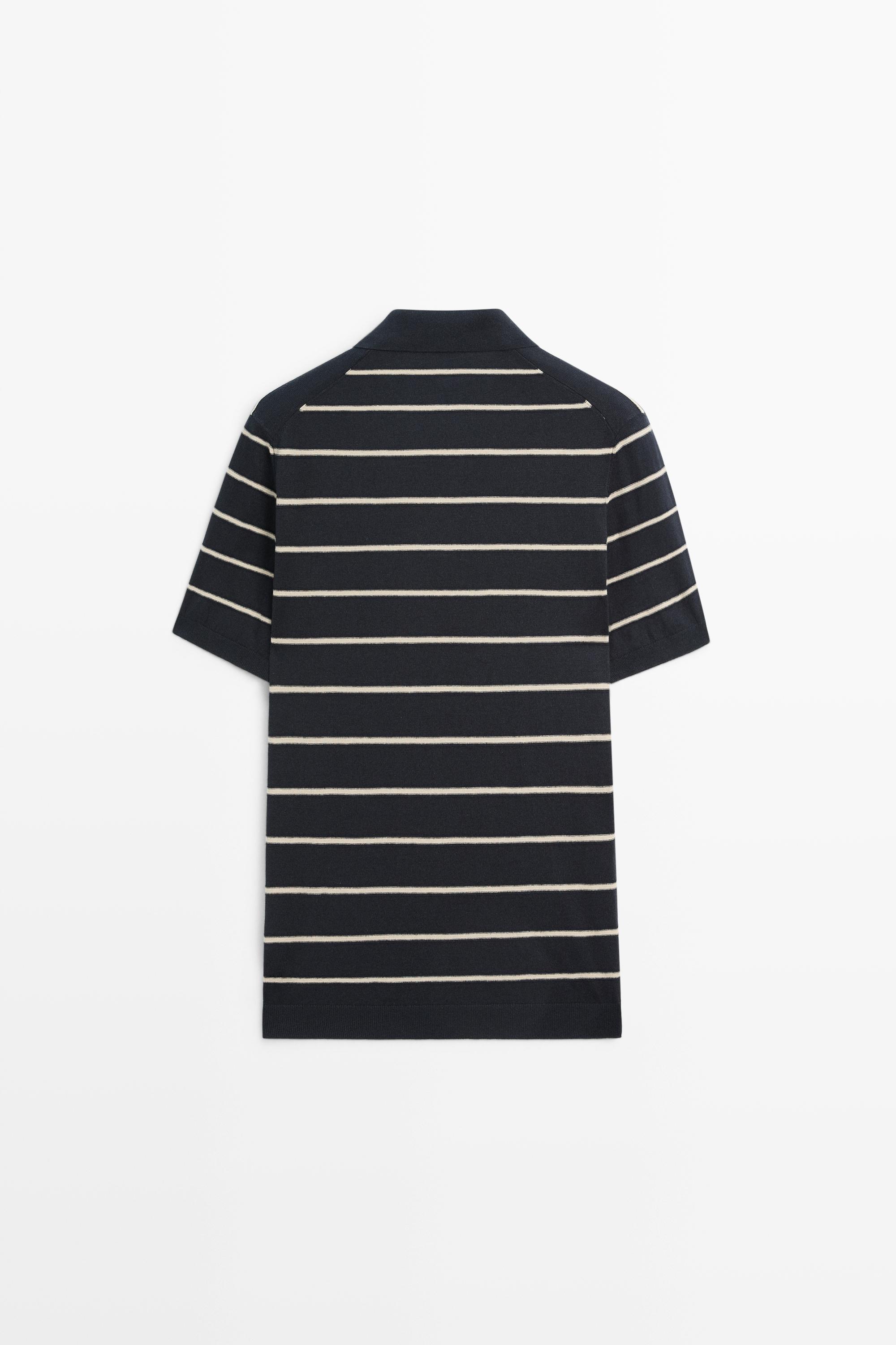 100% cotton striped knit sweater