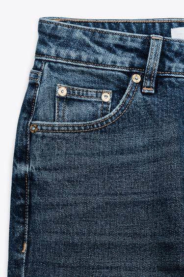 Zara Z1975 SLIM FIT HIGH-WAIST JEANS - Blue