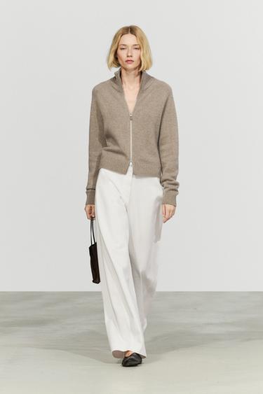 Cardigan zippé 100 % cachemire - 211 de Zara - Image 0