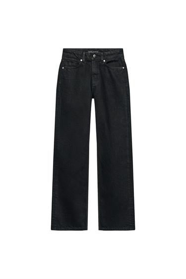 Zaras JEANS Z1975 REGULAR HÖG MIDJA LÅNG MODELL - Svart