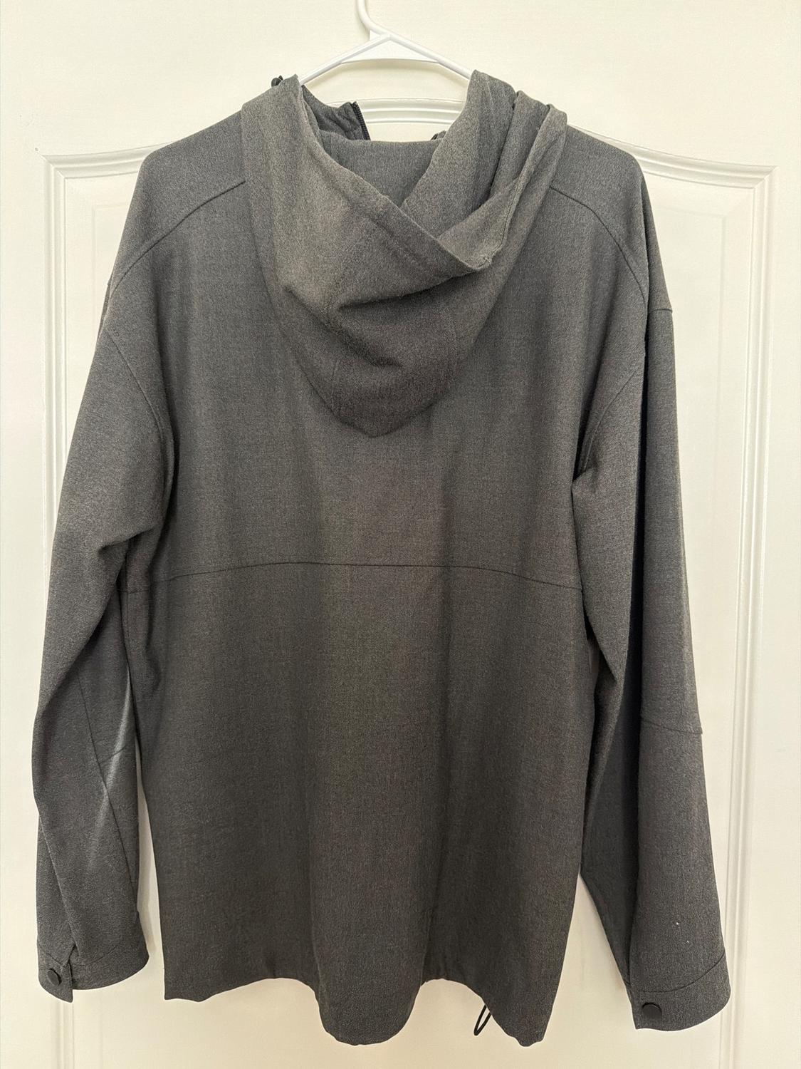 TEXTURED WEAVE HEATHERED PARKA WITH POUCH POCKET - Image 2