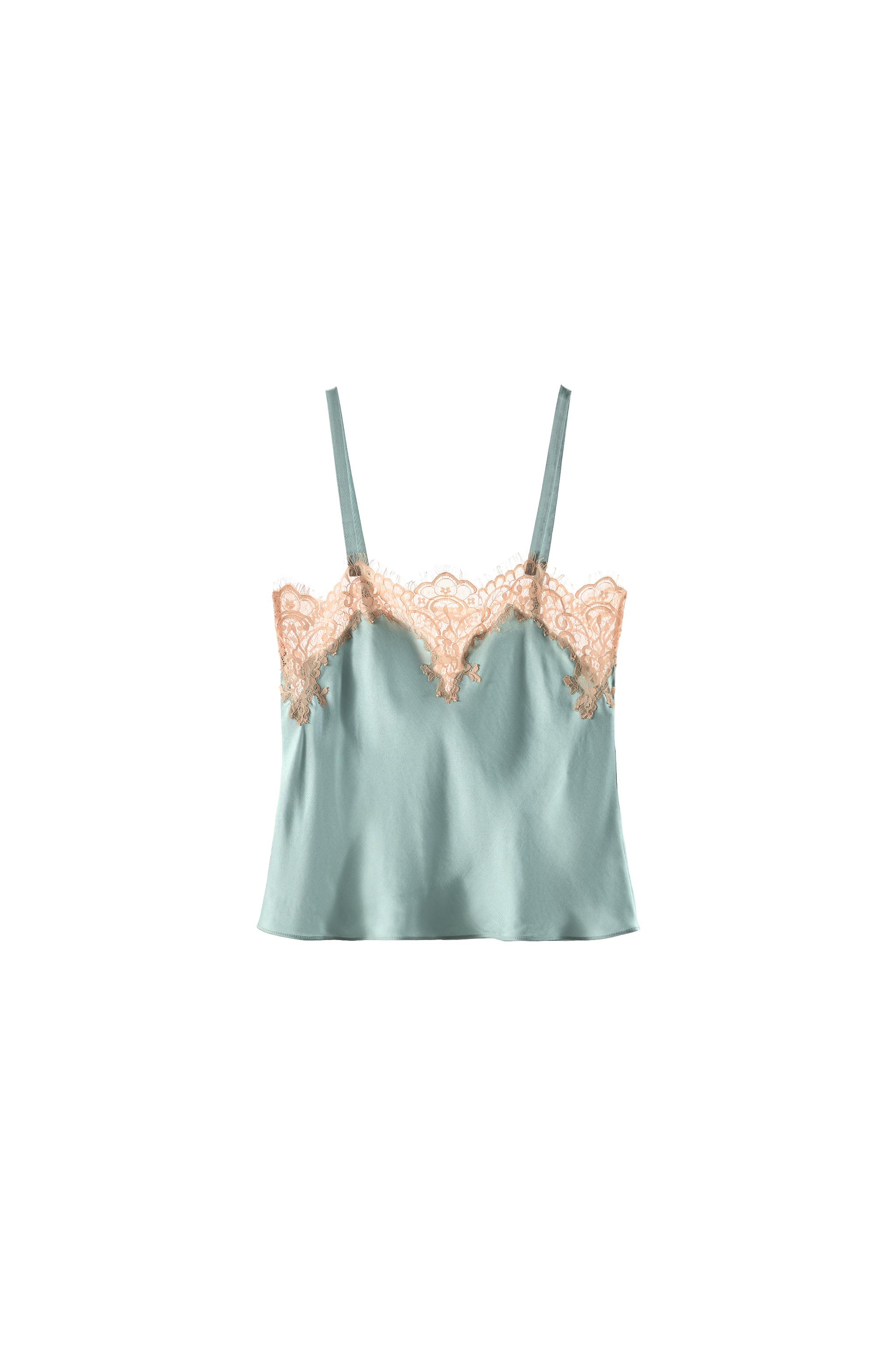 SATIN EFFECT LACE CAMISOLE