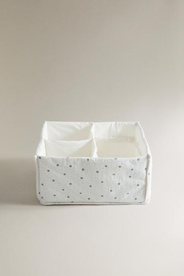 BABY-ORGANIZER AUS BAUMWOLLE MIT BLÄTTERDESIGN - Cremefarben von Zara - Bild 0