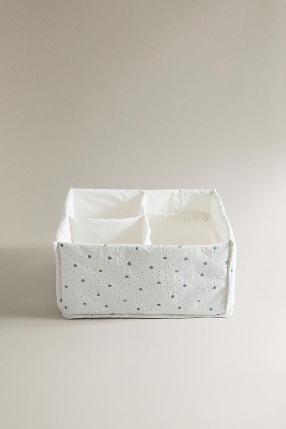 BABY-ORGANIZER AUS BAUMWOLLE MIT BLÄTTERDESIGN - Cremefarben von Zara - Bild 0