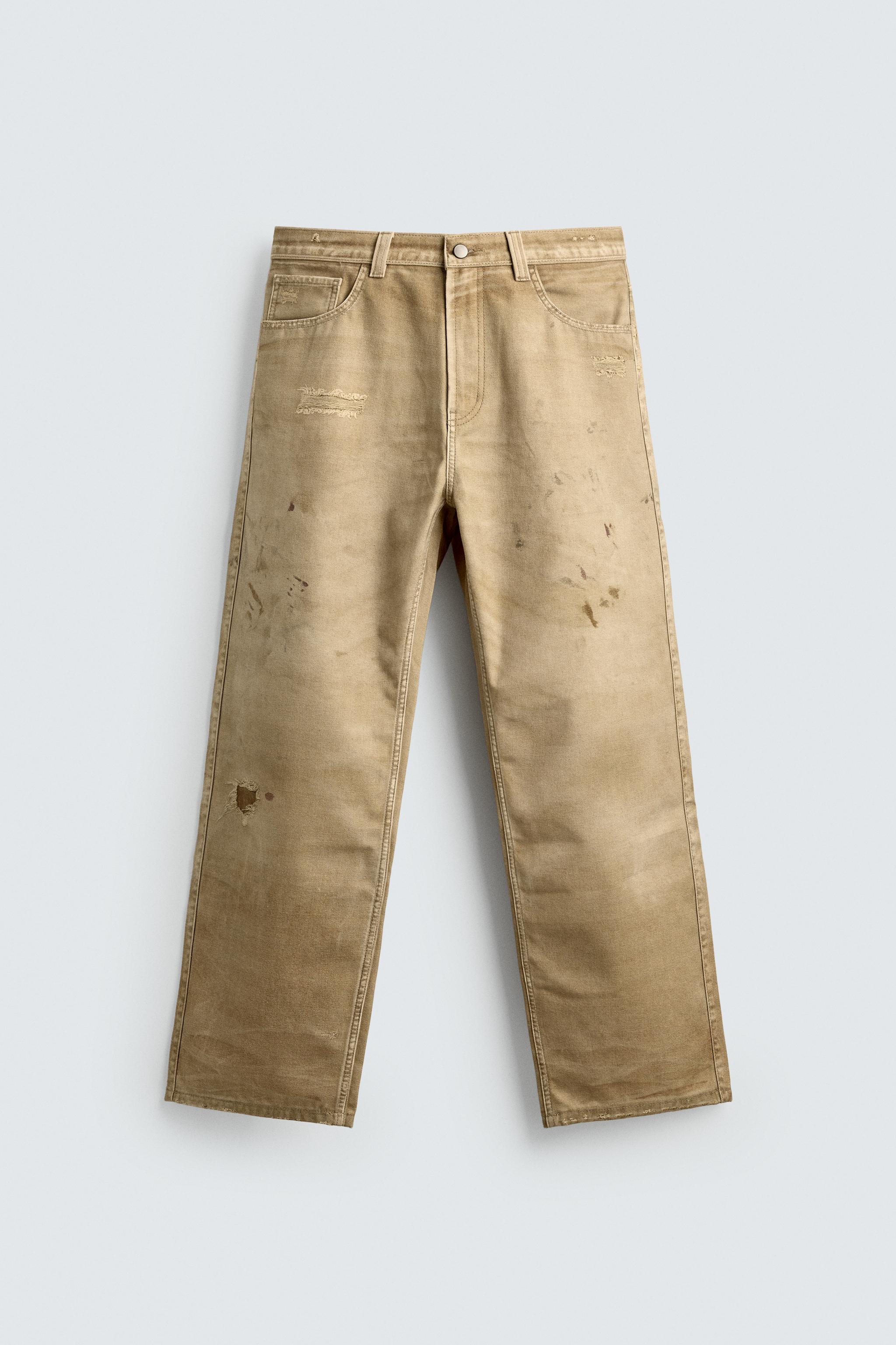 PANTALON STRAIGHT FIT IMPRIMÉ DÉLAVÉ