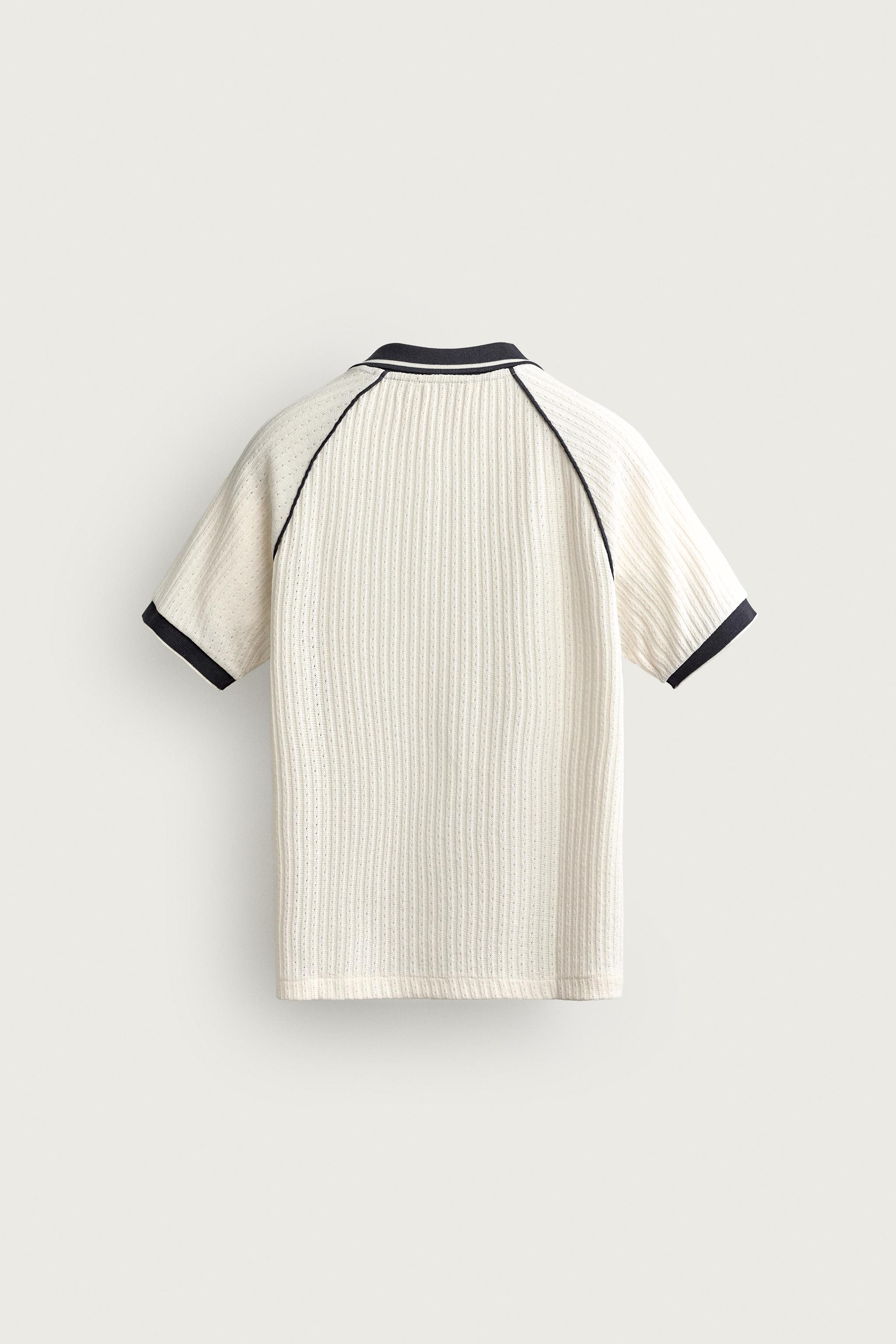 RETRO SOCCER JACQUARD CONTRAST POLO