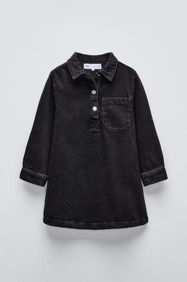 DENIM DRESS - Black by Zara