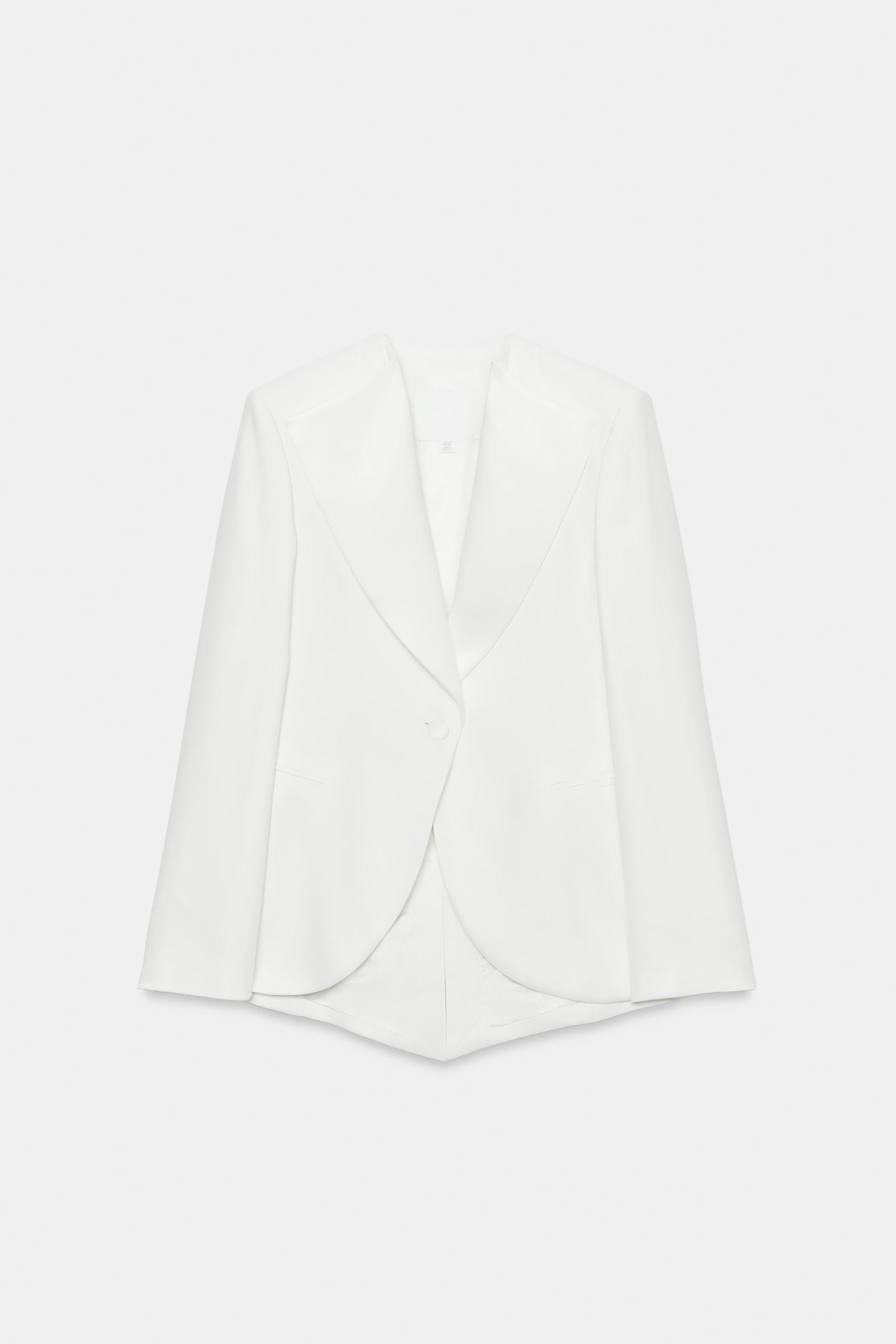ZW COLLECTION LINEN BLEND TUXEDO BLAZER