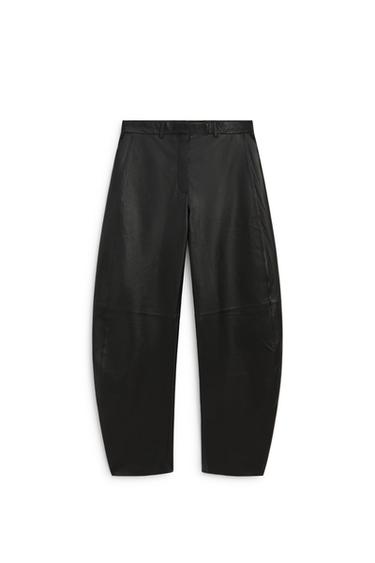 Nappa leather barrel fit pants - LIMITED EDITION — Blue / Indigo 2