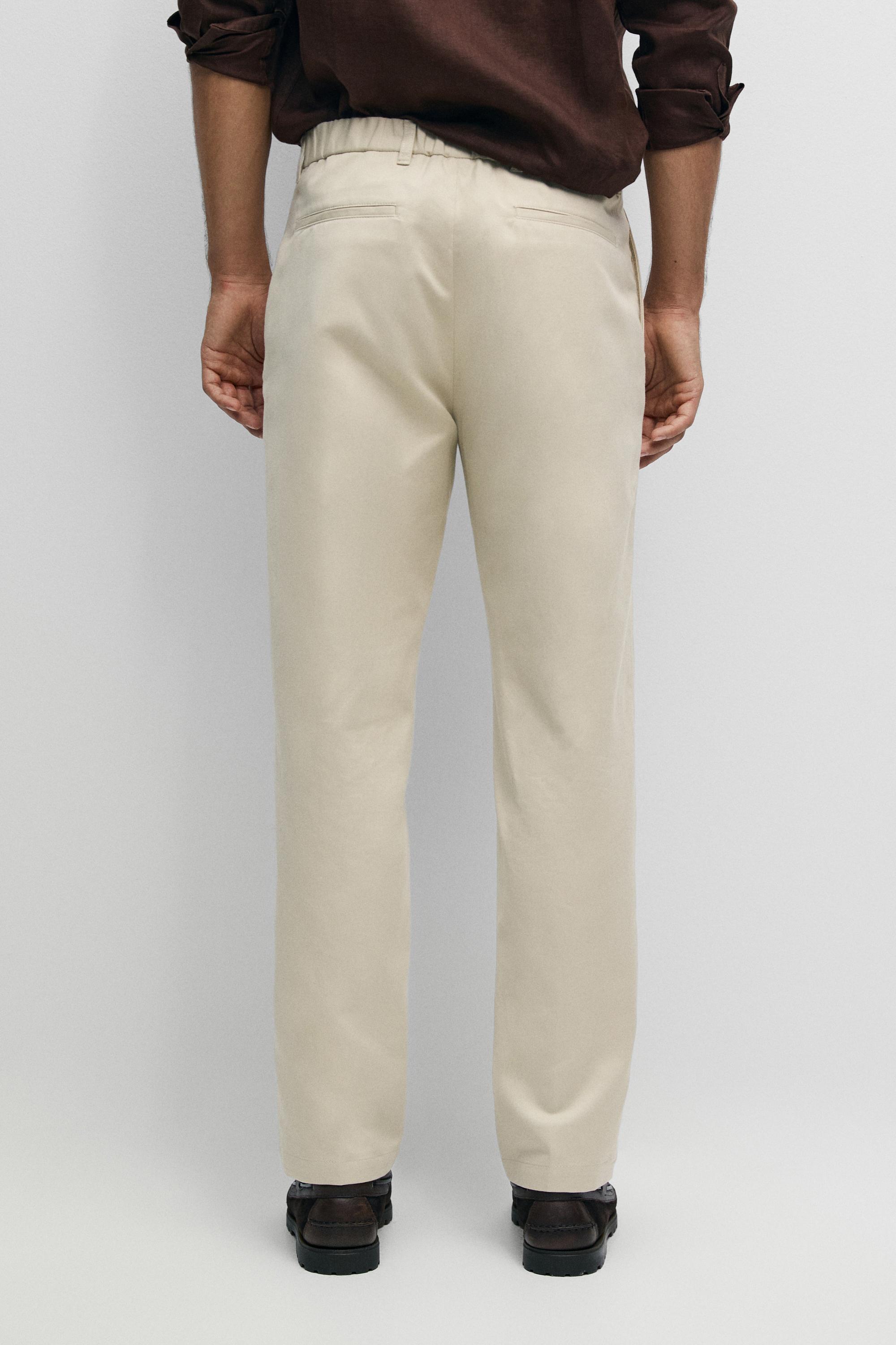 Cotton blend jogger fit pants