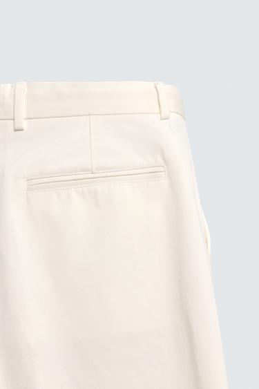 PANTALON CHINO À PLIS AARON LEVINE X ZARA - Blanc cassé de Zara - Image 8