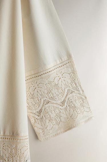 CHEMISE DE NUIT COURTE - Écru de Zara - Image 2