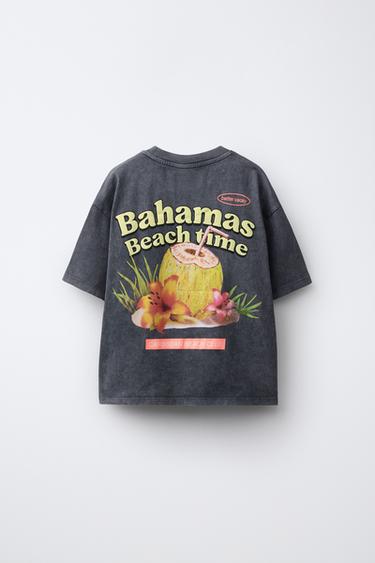 GARMENT DYE PRINT T-SHIRT - Anthracite grey by Zara - Image 1